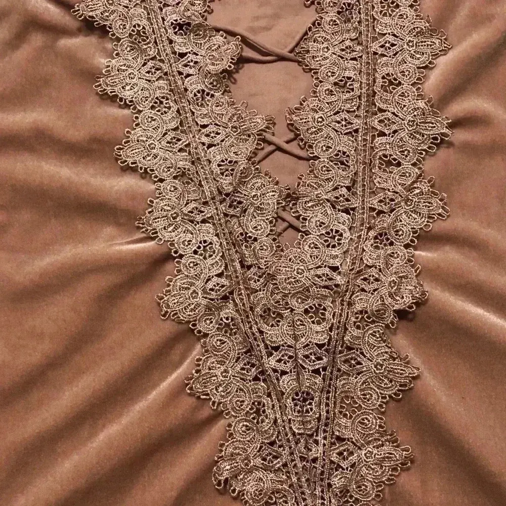 Velvet lace‎ back tank Sz S - Image 7