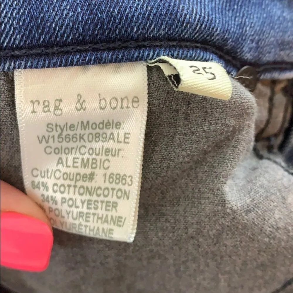 Rag & Bone High Rise Ankle Skinny Jeans In Alembic - Image 7