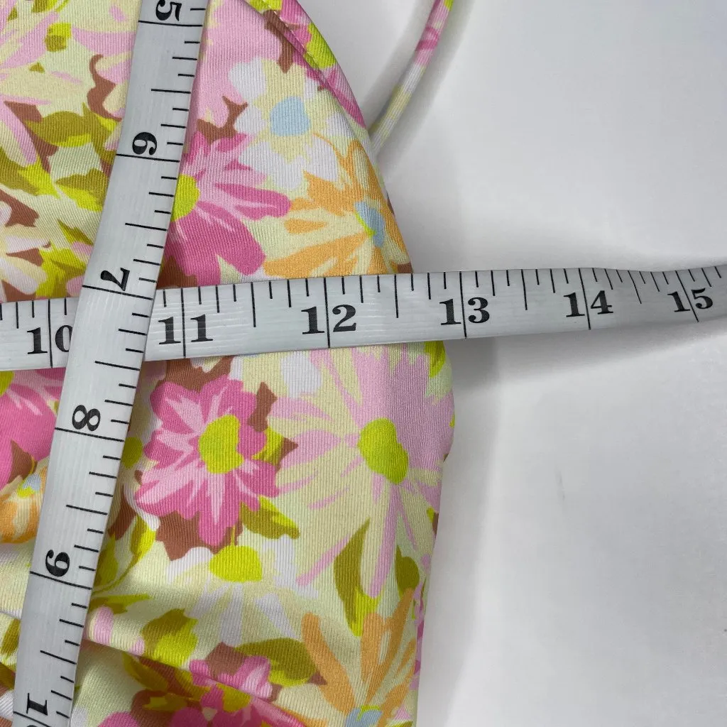 Women's Tropical Floral One Piece Ruffle Cut Out One Piece Swimsuit M - Image 9