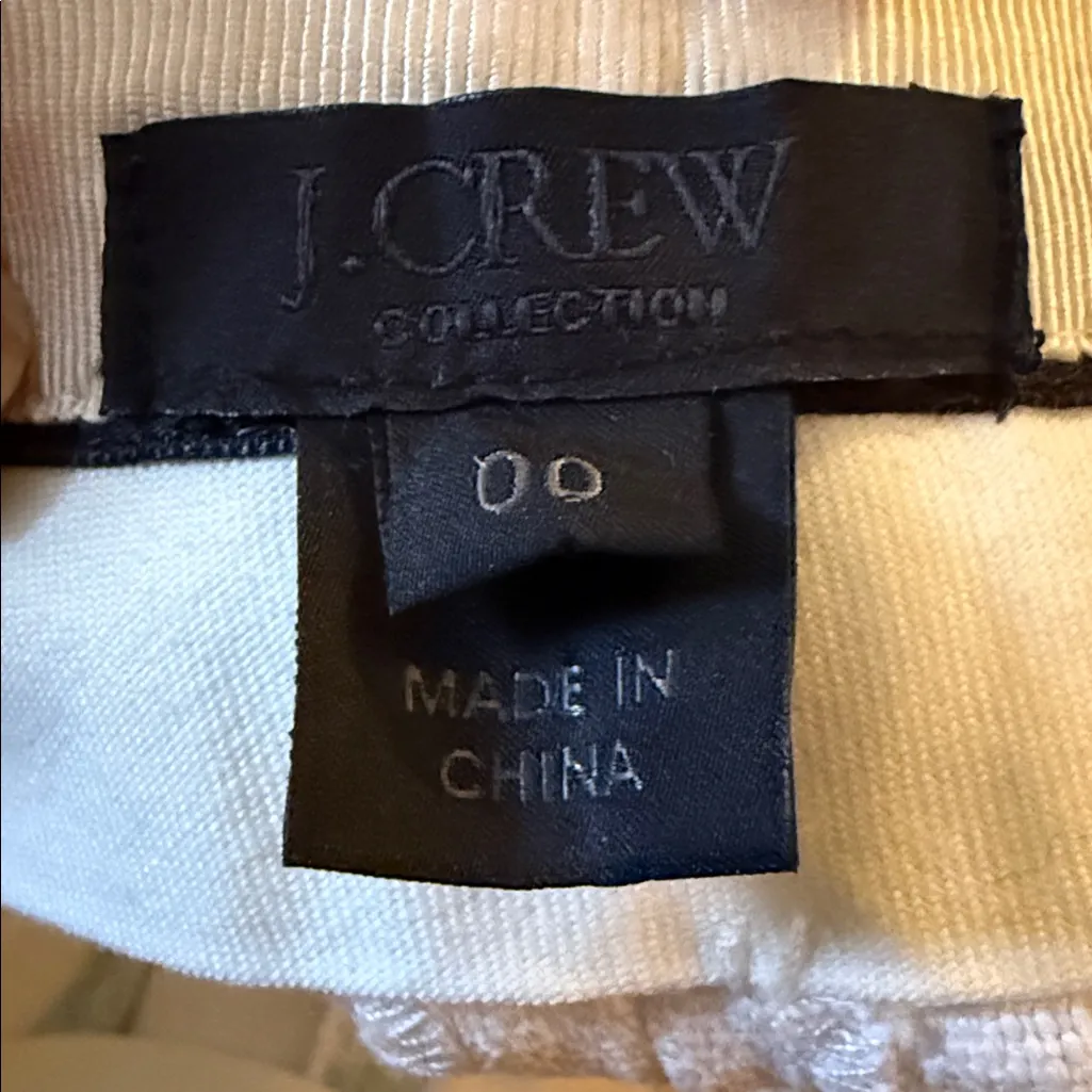 J Crew Collection Snakeskin Stripe Trouser Size 0 WHITE 59181 $795 - Image 9