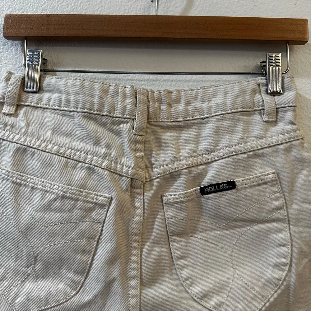 Rolla's Original Denim Short in Salt Raw Hem High Rise Size 25 White - Image 7