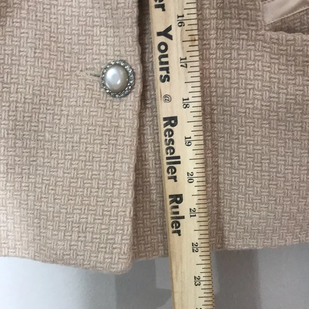 Vintage cache wool blend button up tweed style blazer size 4 - Image 7