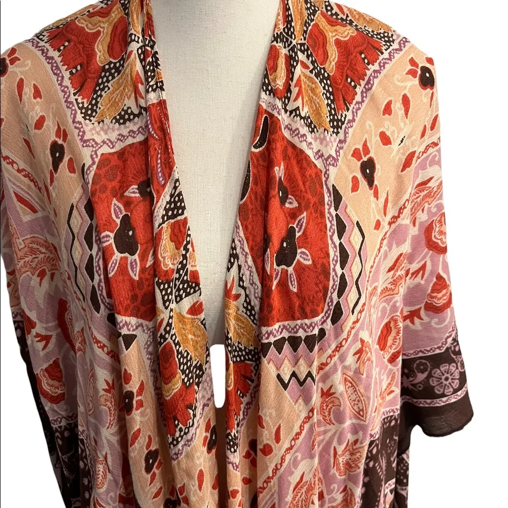 Vince Camuto Multicolored Bohemian Paisley Wrap W/Arm Holes OSFM - Image 4