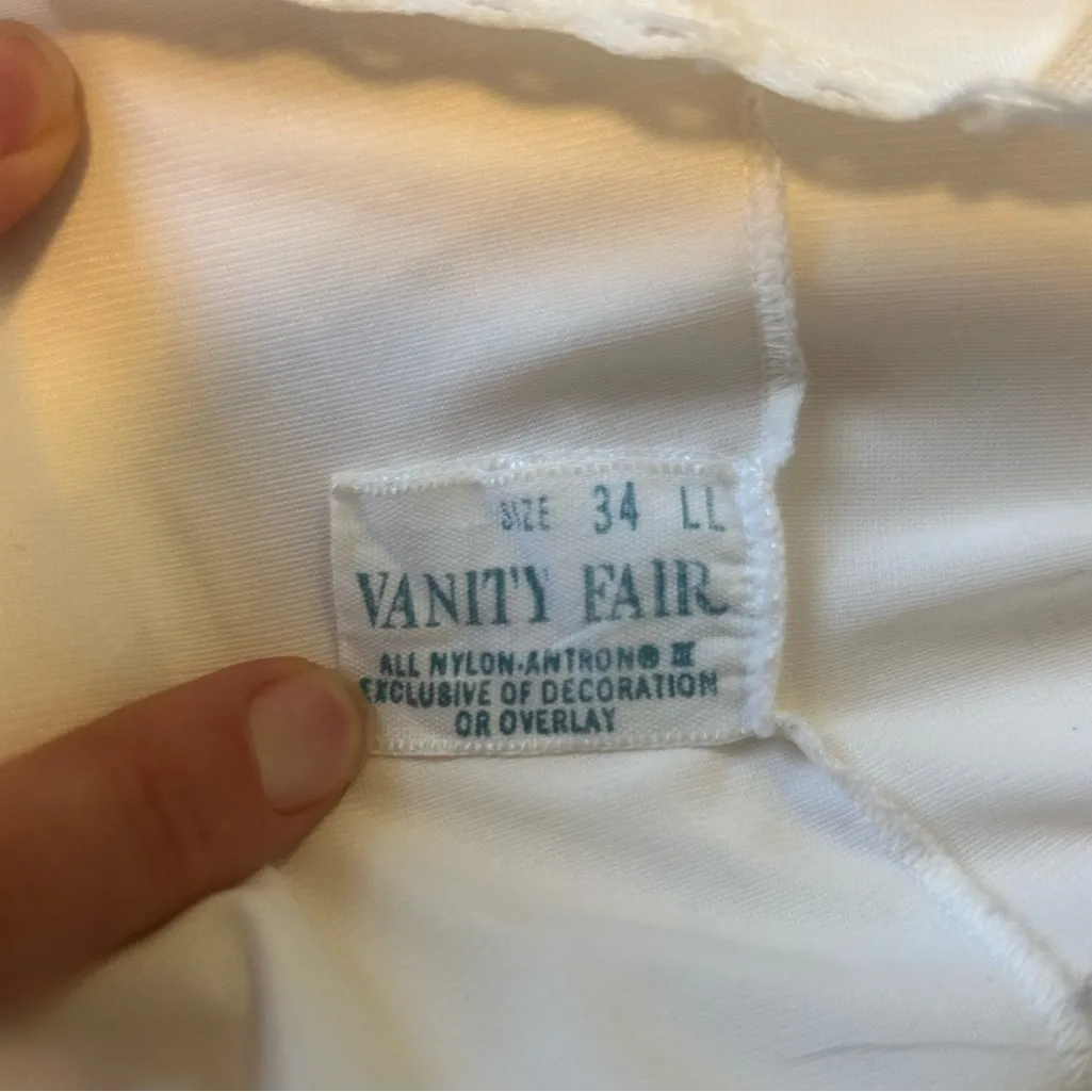 Vintage Vanity Fair White Maxi Slip Dress – Size 34 L/L (XS–S) - Image 8