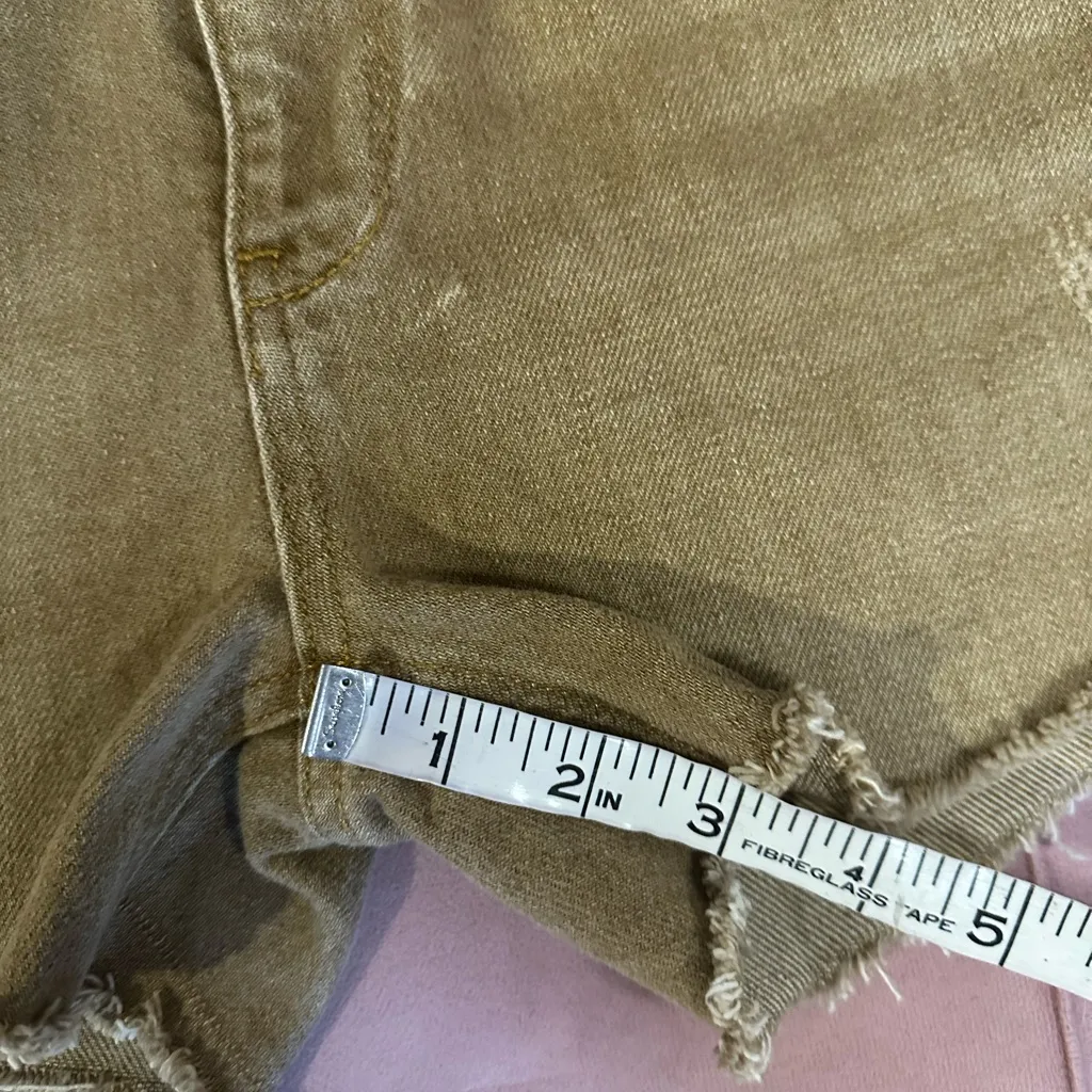Anthropologie Pilcro Womens Tan Jean Shorts Cutoffs Size 27 - Image 10