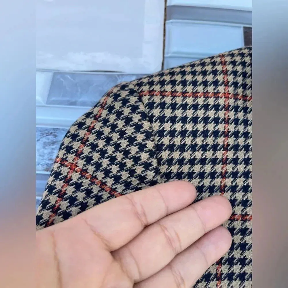 zara check gingham blazer jacket button size XS - Image 11