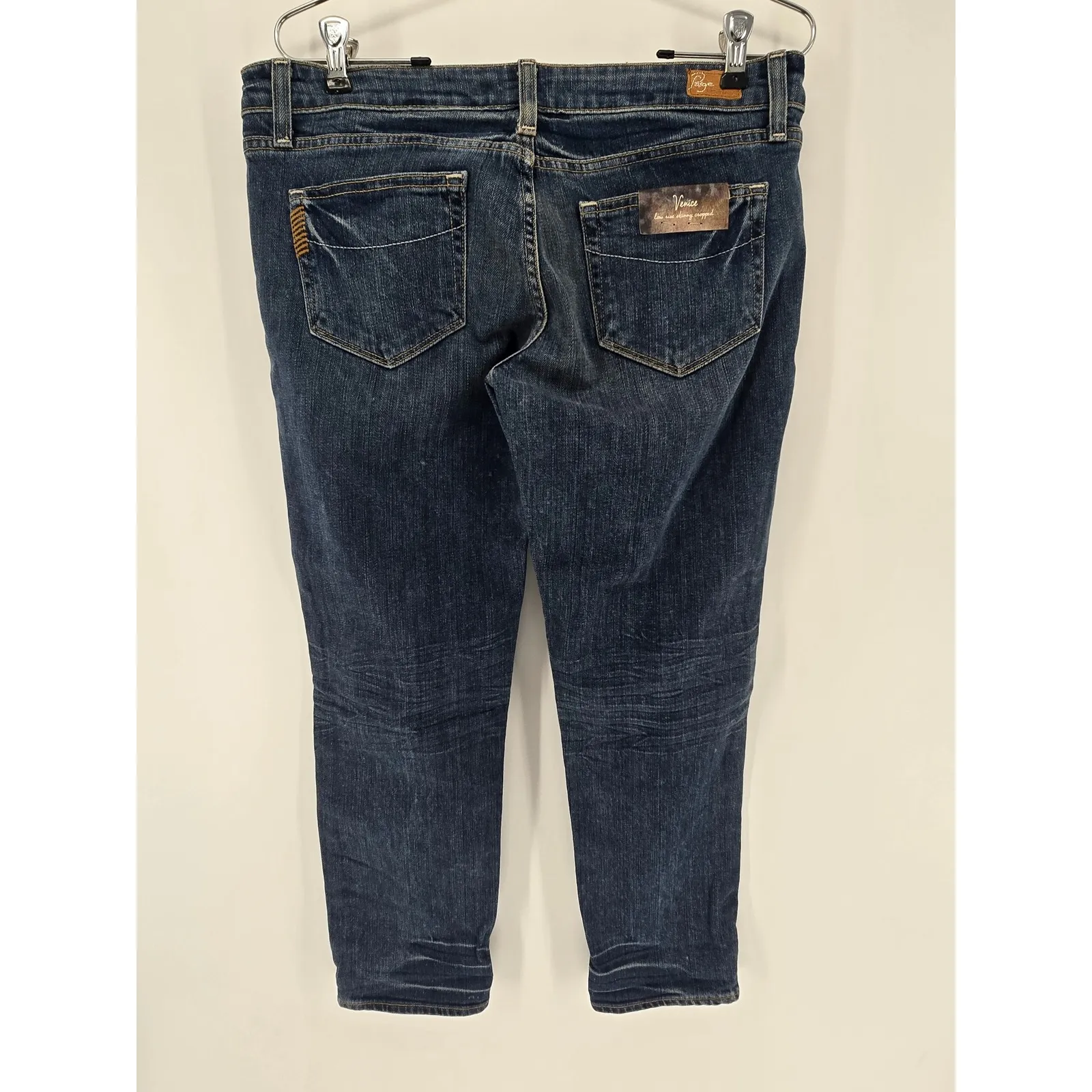 Paige Venice Womens Jeans Dark Wash Straight Leg Size‎ 29 Premium Denim Juniors - Image 3