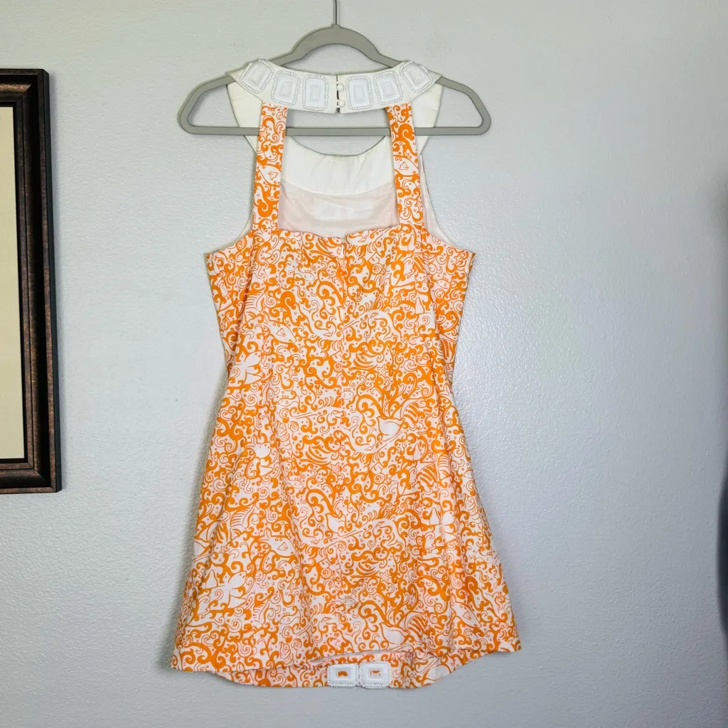 Lilly Pulitzer Rare Jubilee Angie Harmon Beaded Shift OJ Orange Catalina Size 12 - Image 6