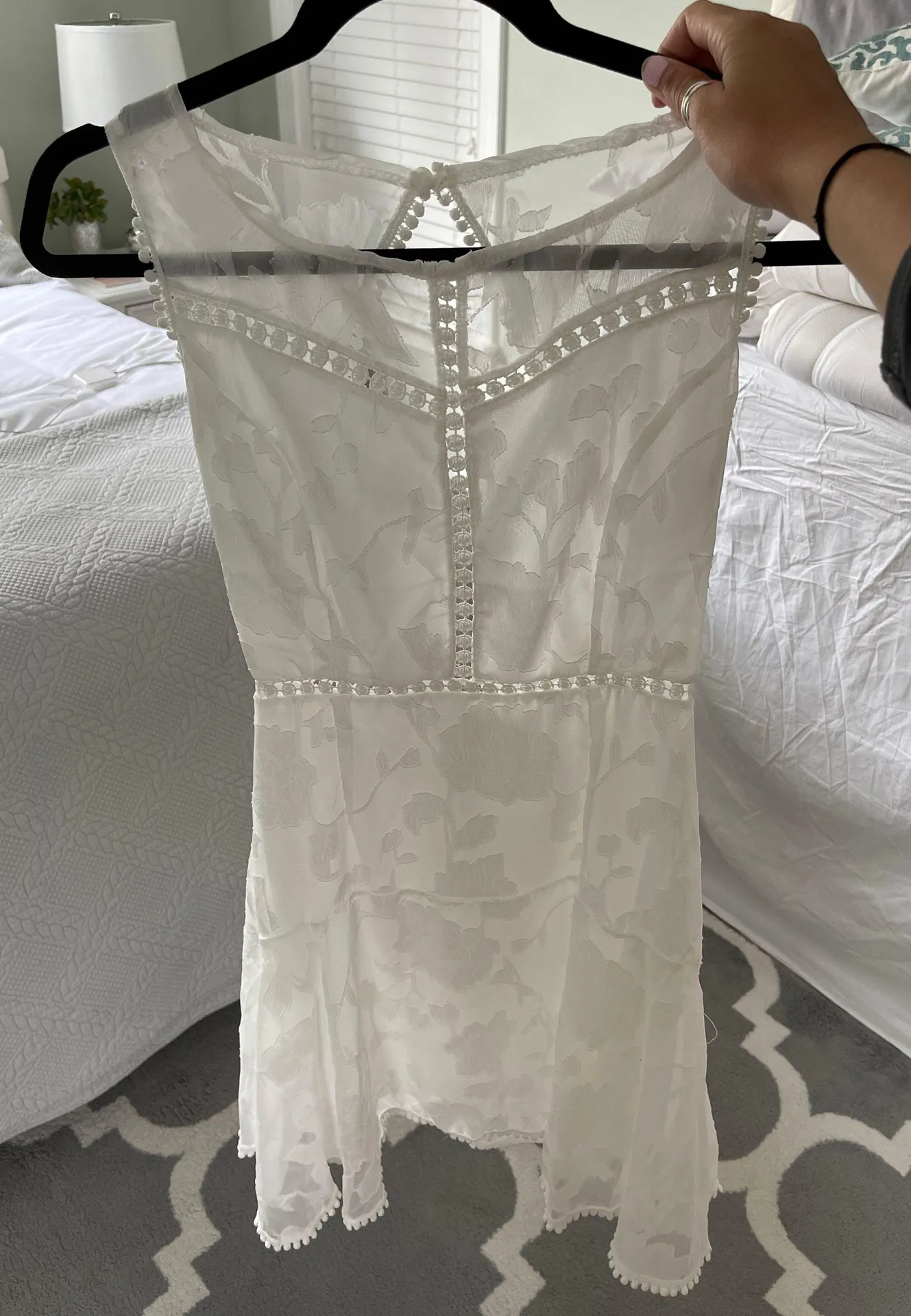 Boutique White Graduation Dress - Image 6