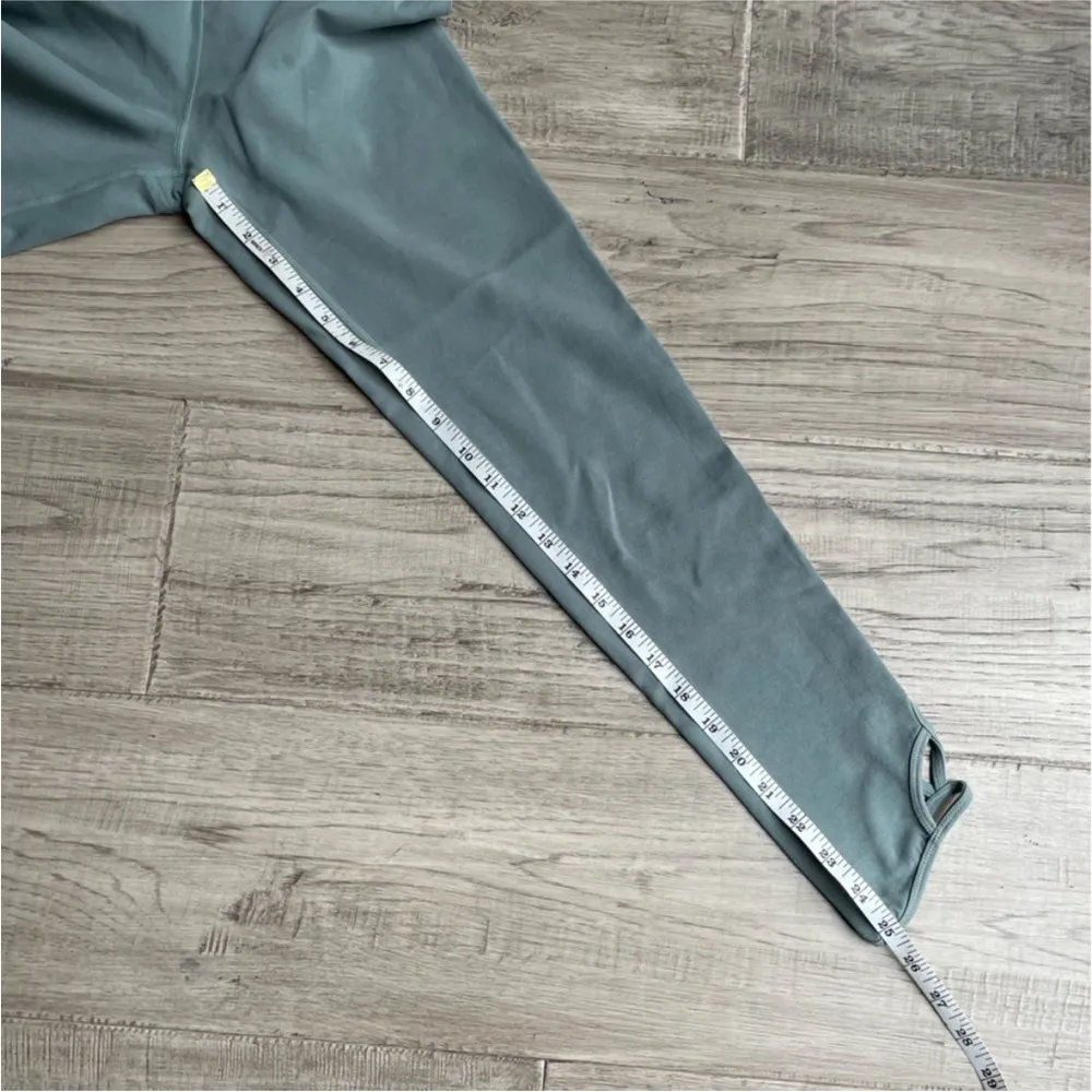 Free People Movement Leggings Cut Out Ankle Fold Over Waistband Sage Green SZ M - Image 10