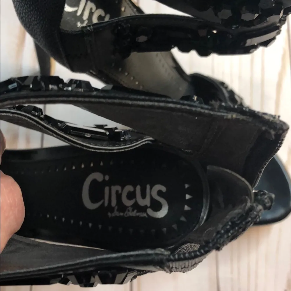 Circus by Sam Edelman black jeweled heels size 6 - Image 5
