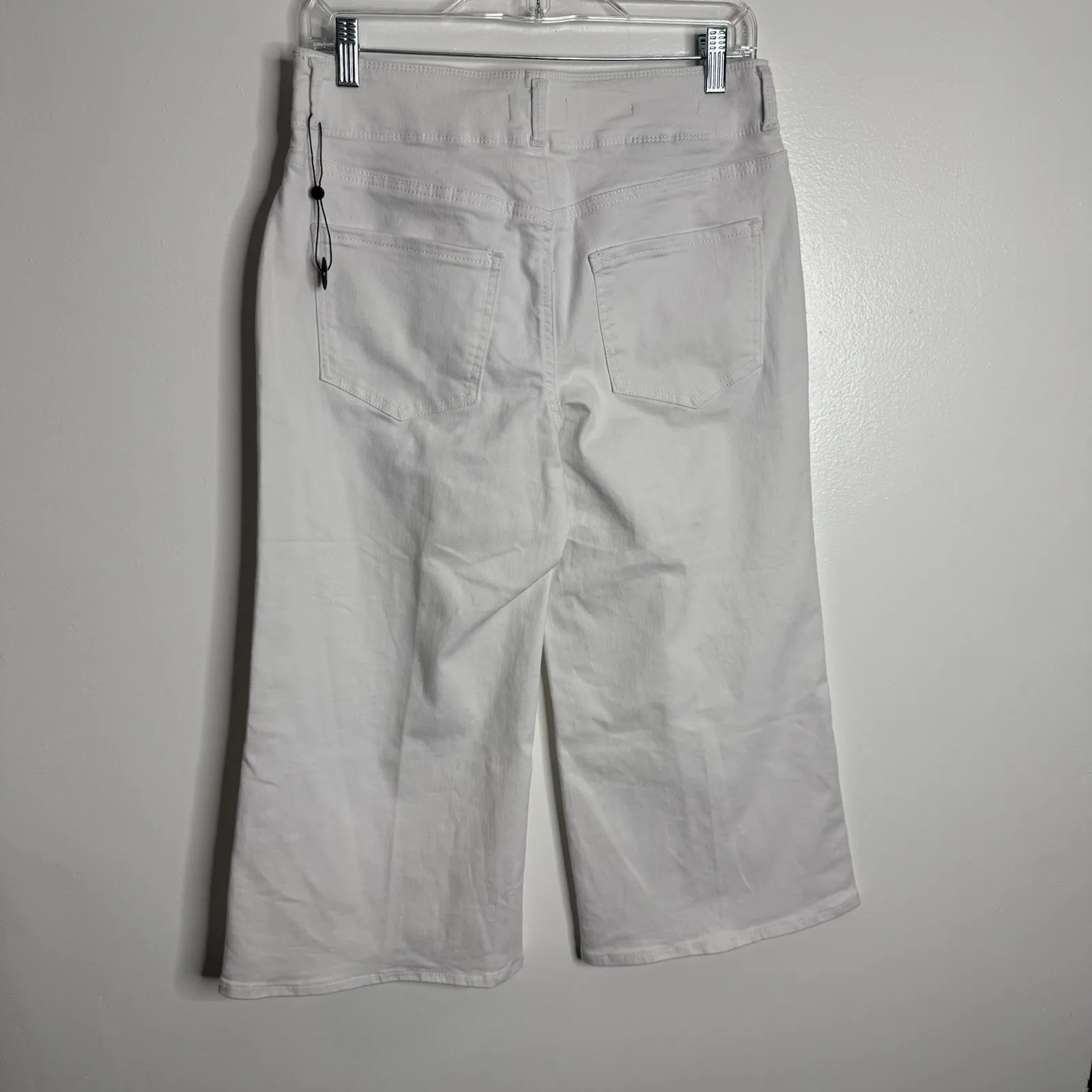 NWOT NYDJ Wide Leg Crop Denim In Optic White Cool Embrace Size‎ 6 Petite - Image 3