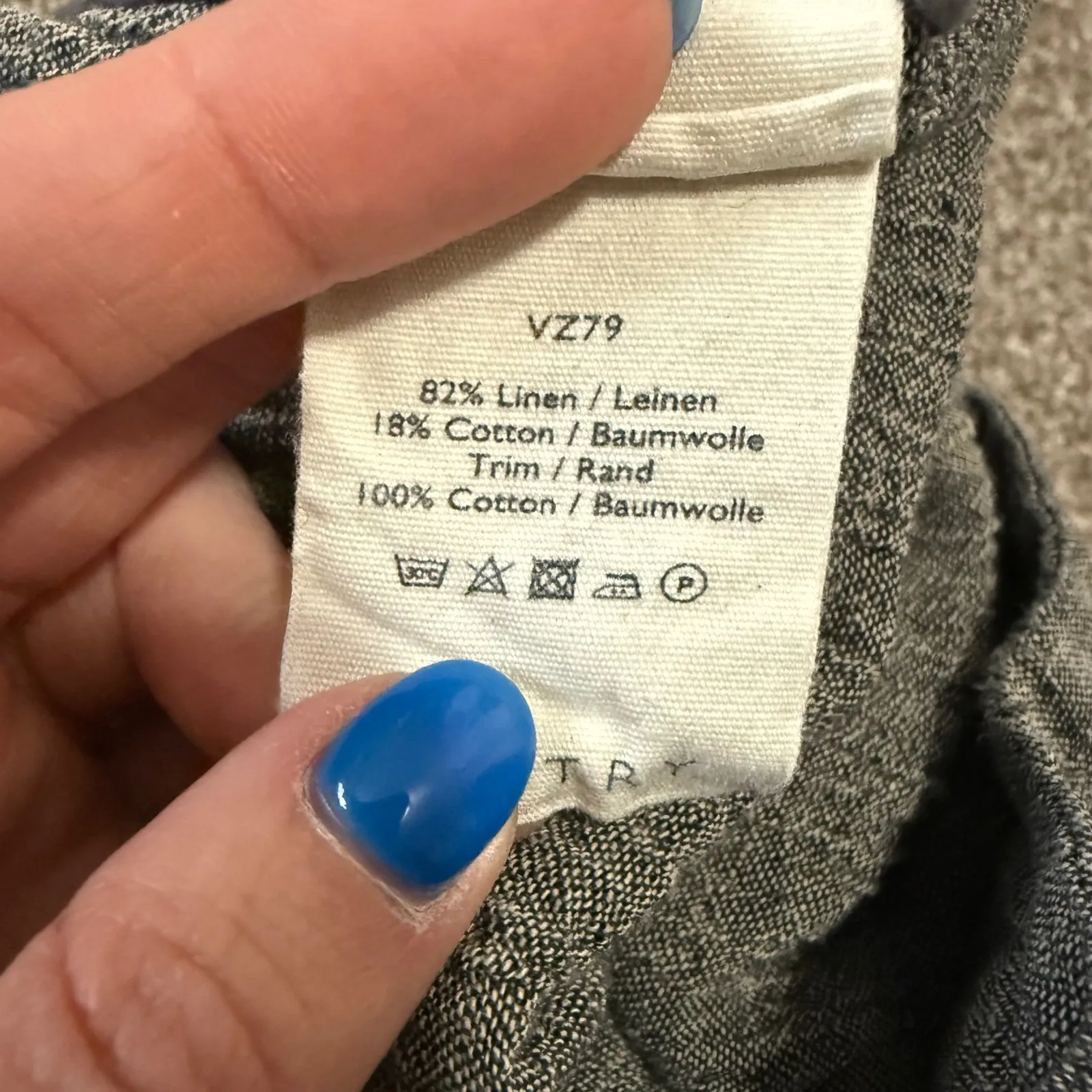 Poetry Linen Blend Shorts Women UK 20 US 16 Gray Textured Casual - Image 5