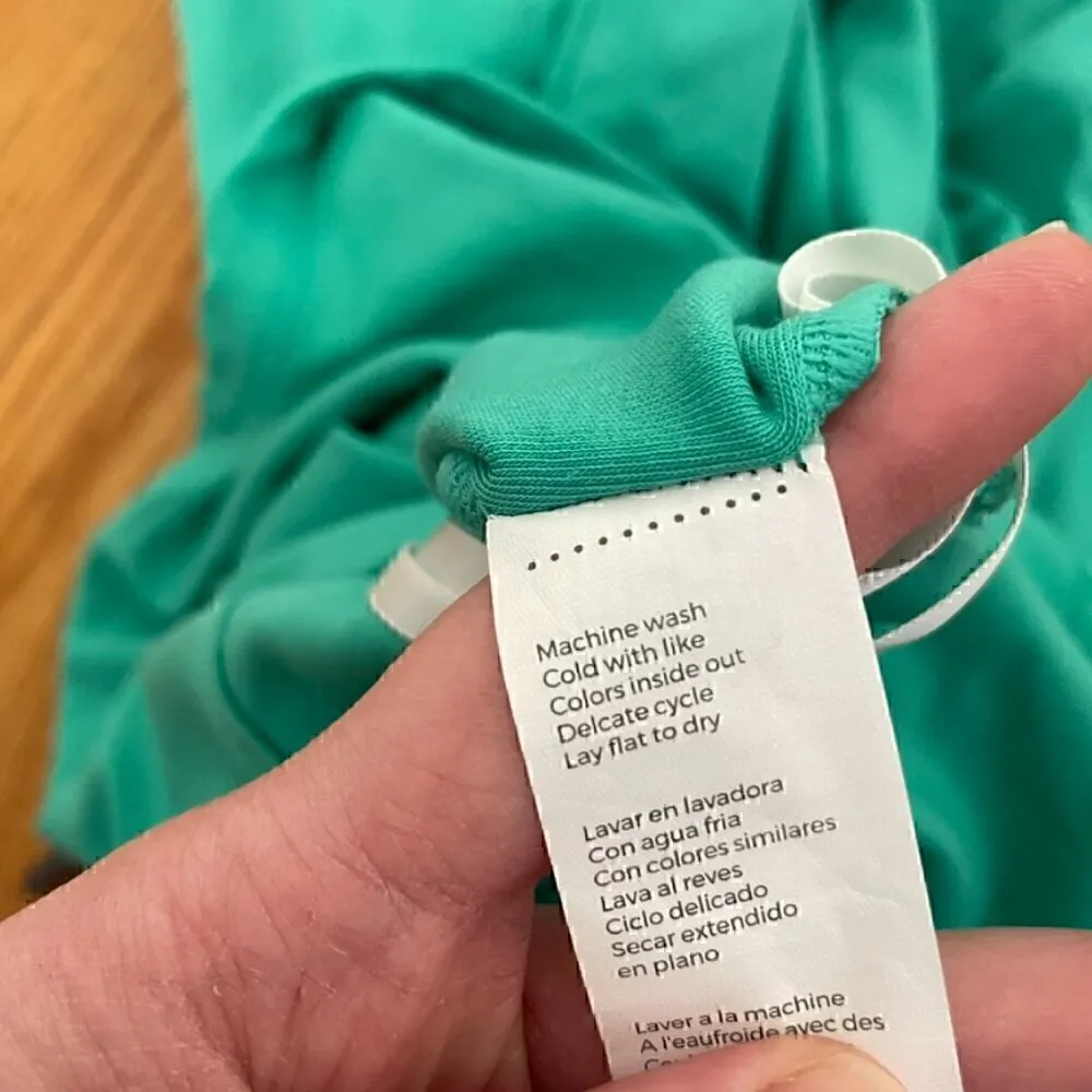 YITTY FABLETICS Body Butter Tank Dress Solid Aqua Seafoam Green Fitted Mini XXL - Image 13