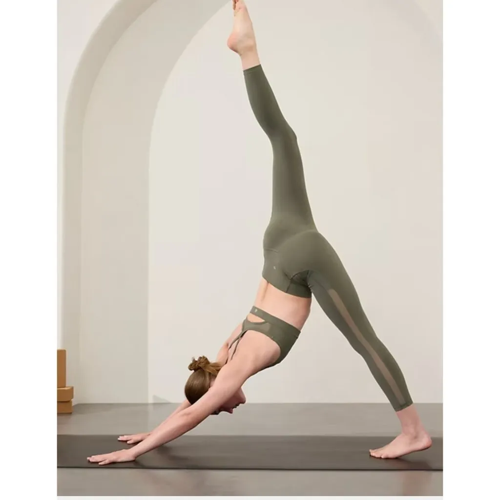 Athleta S Salutation Stash Mesh 7/8 Tight Moss Mesh Small - Image 10