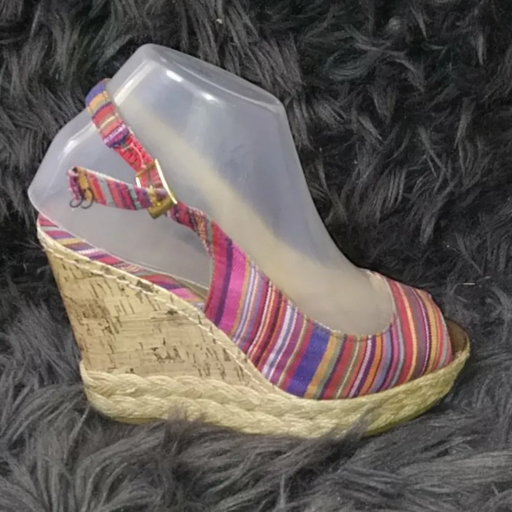 Montego Bay colorful Striped summer Wedges - Image 5