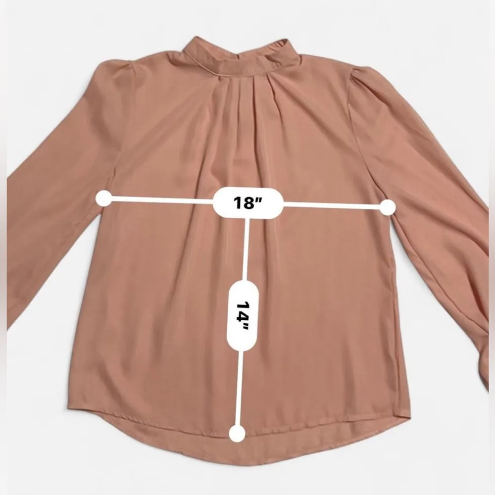 Elegant Blush Pink Pleated Blouse - Image 5