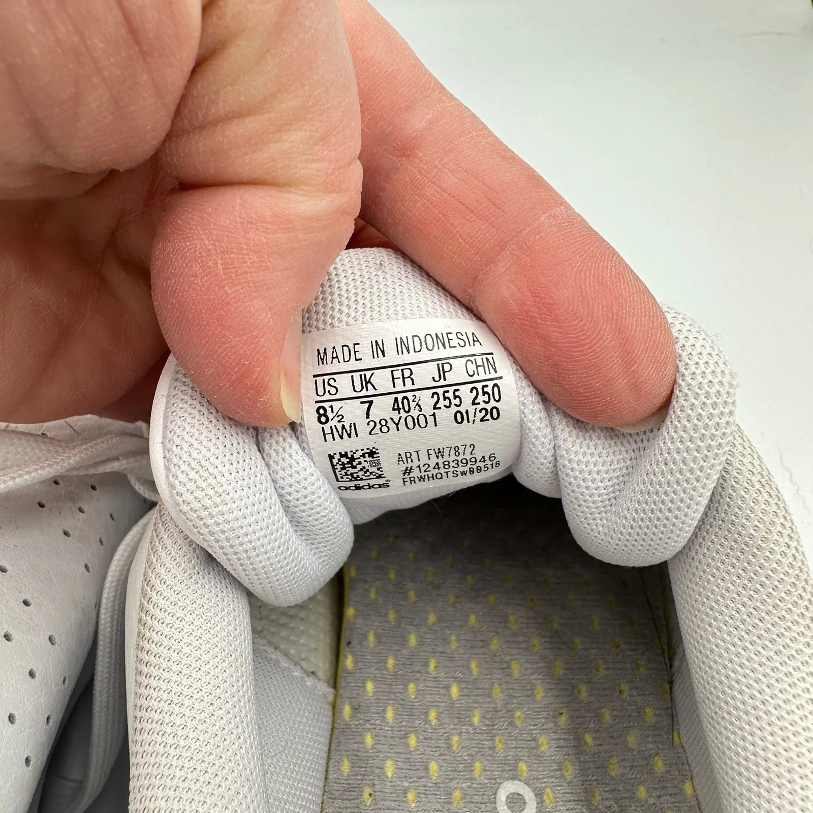 Adidas Advantage Clean QT White Green Stripe Sneakers Women's Size 8.5 Vegan - Image 8