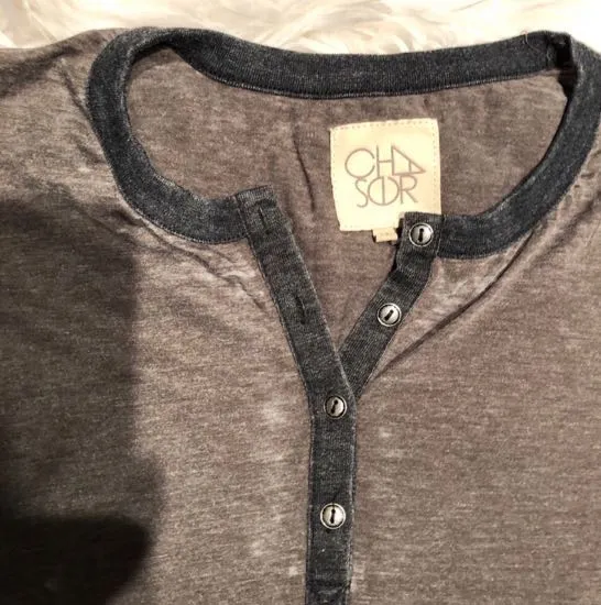 Blocked Jersey Henley Shirt  - Image 5