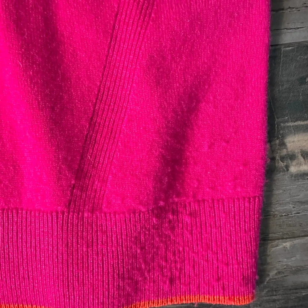 Rag & Bone Pierce Jumper Cashmere Crewneck Fuchsia Pink Breathable  Knit Size XS - Image 4