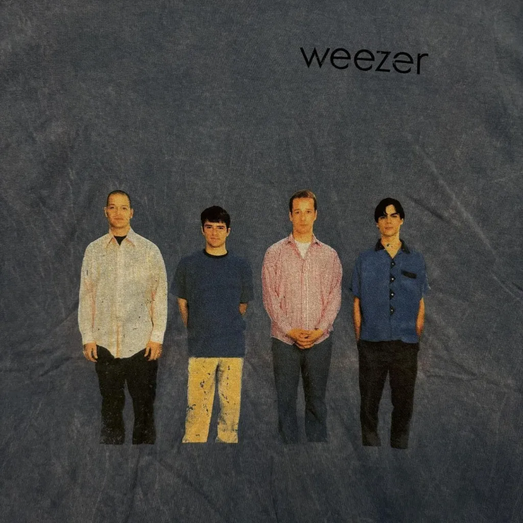 Weezer Blue Album 1994 Tour Dates Indie Rock Band T-Shirt 2X - Image 2