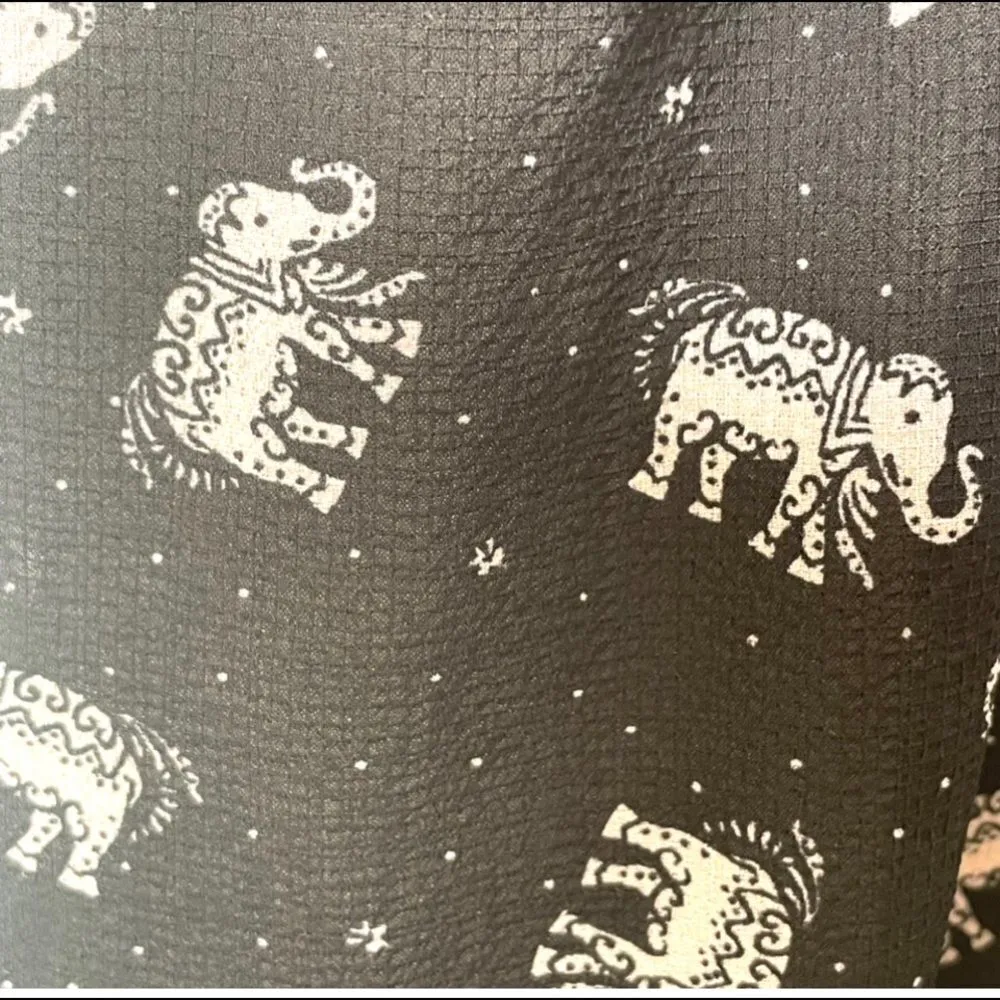 Eyeshadow embroidered halter neck elephant print top - Image 7