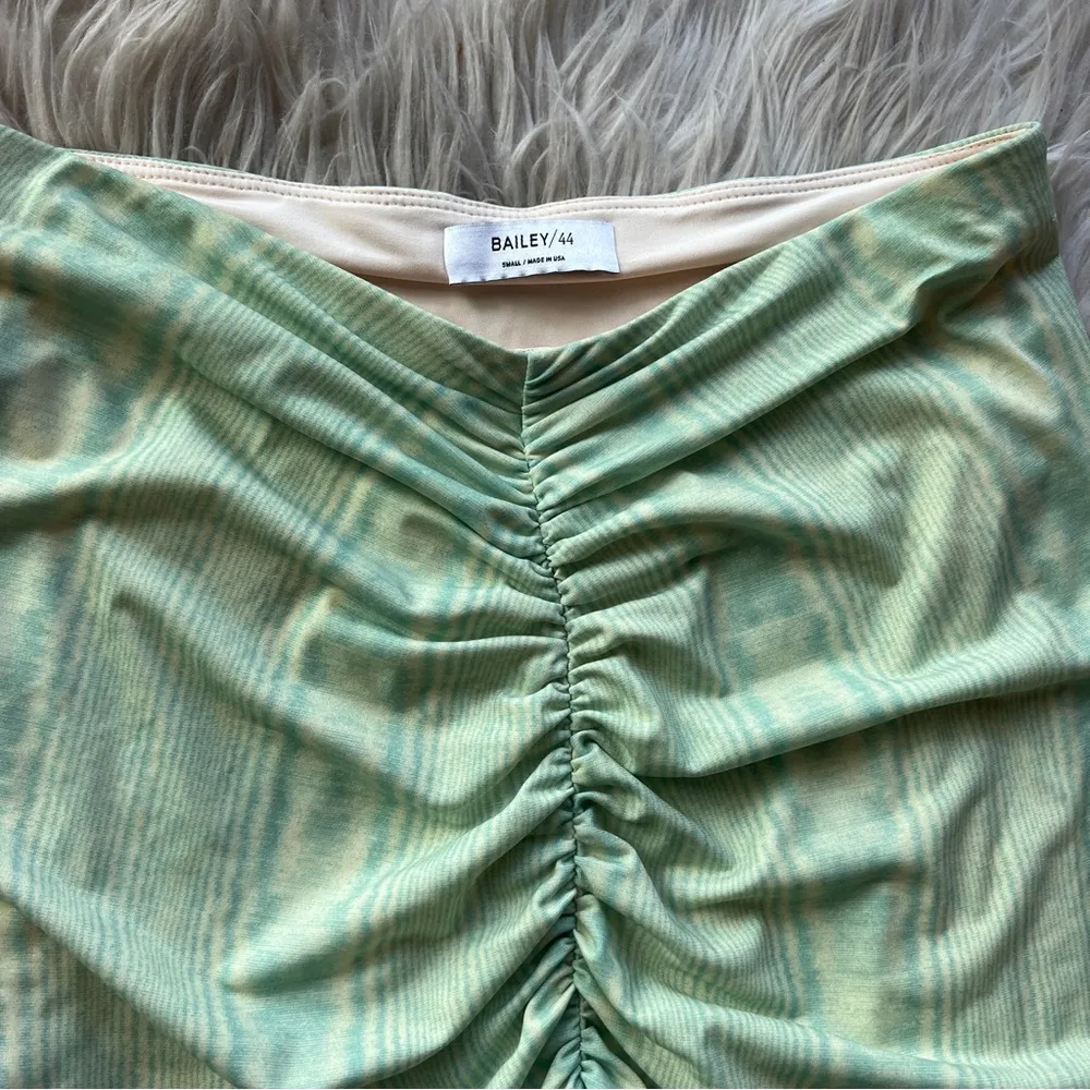Bailey44  Green Ruched Midi Skirt - Image 4