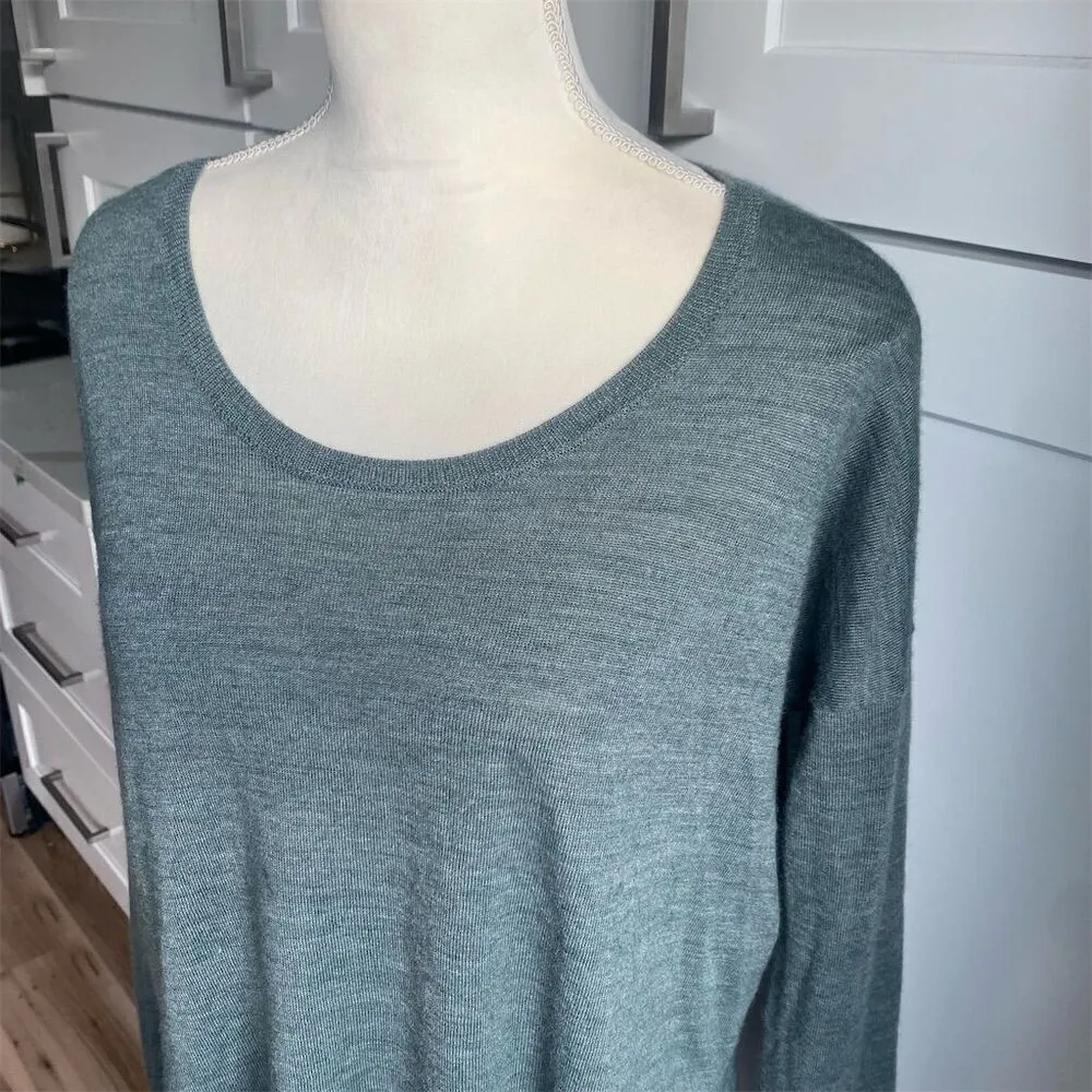 Madewell Women's sage Green Pullover wool blend Sweater Size M Relaxed Fit - Image 2