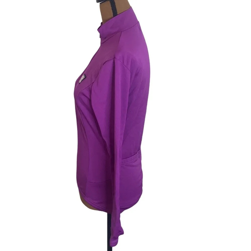 Pearl Izumi technical wear cycling high neck half-zip pullover back pockets sz 8 - Image 4