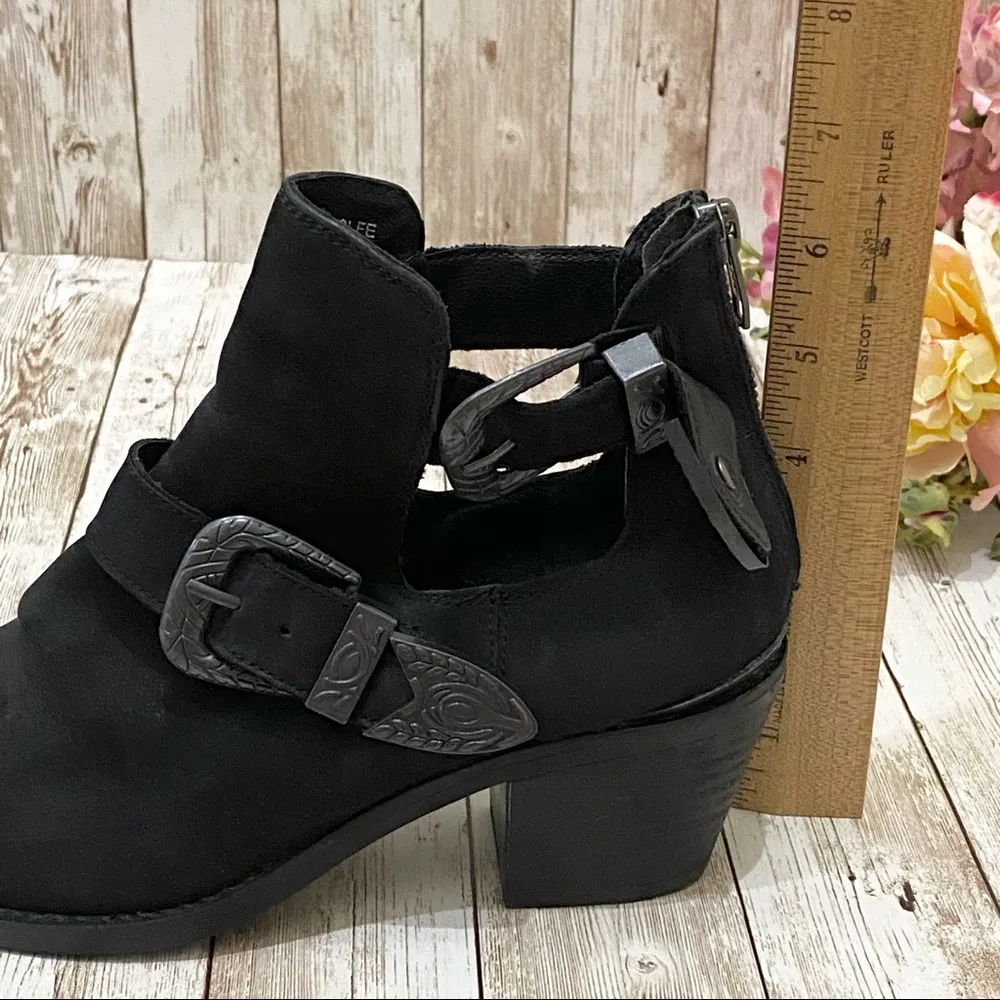 Steve Madden Wolfe Cut-out Black Booties 7 - Image 10