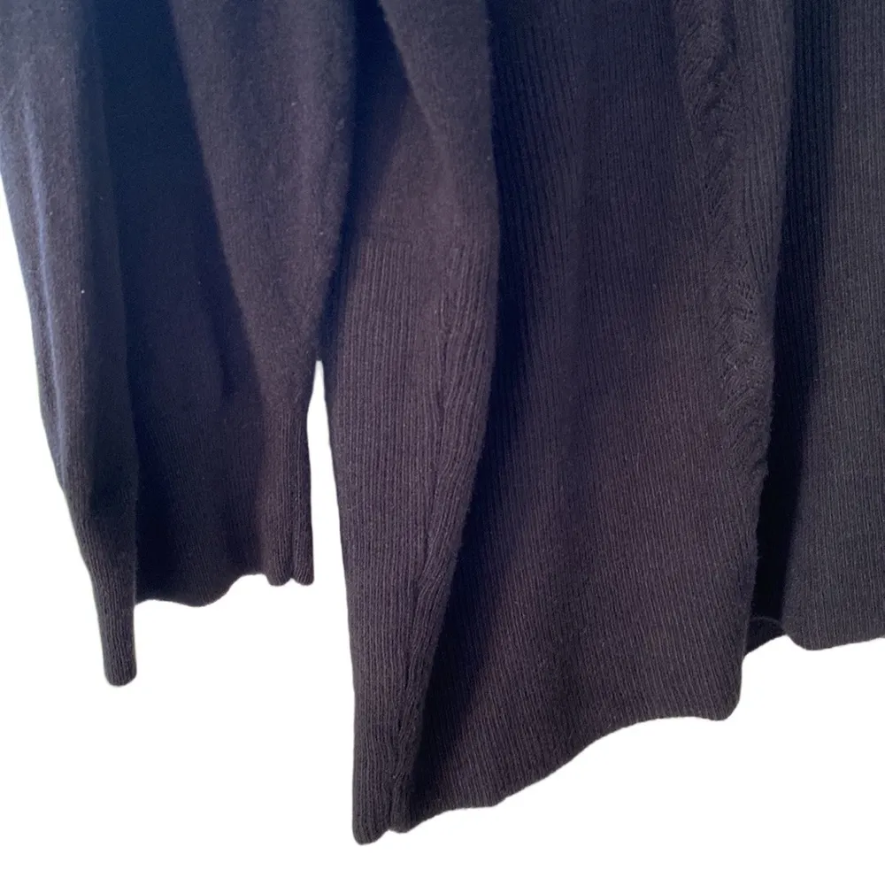 🖤 Semantiks Nordstrom Long Black Sweater/Tunic/Top, Silk Neck Tie, Plus - Image 6