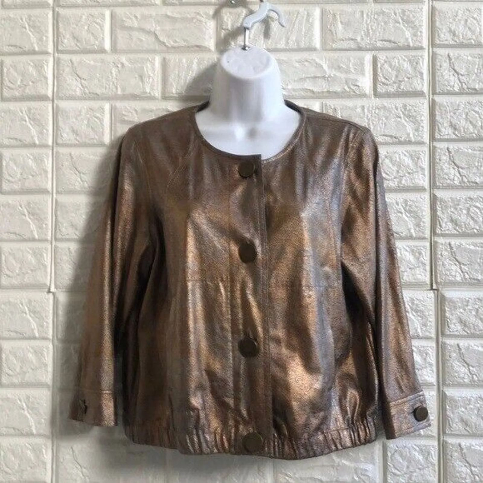 Ruby Rd. Petite distressed‎ look lightweight top Shacket Women’s Petite Size 10P - Image 2