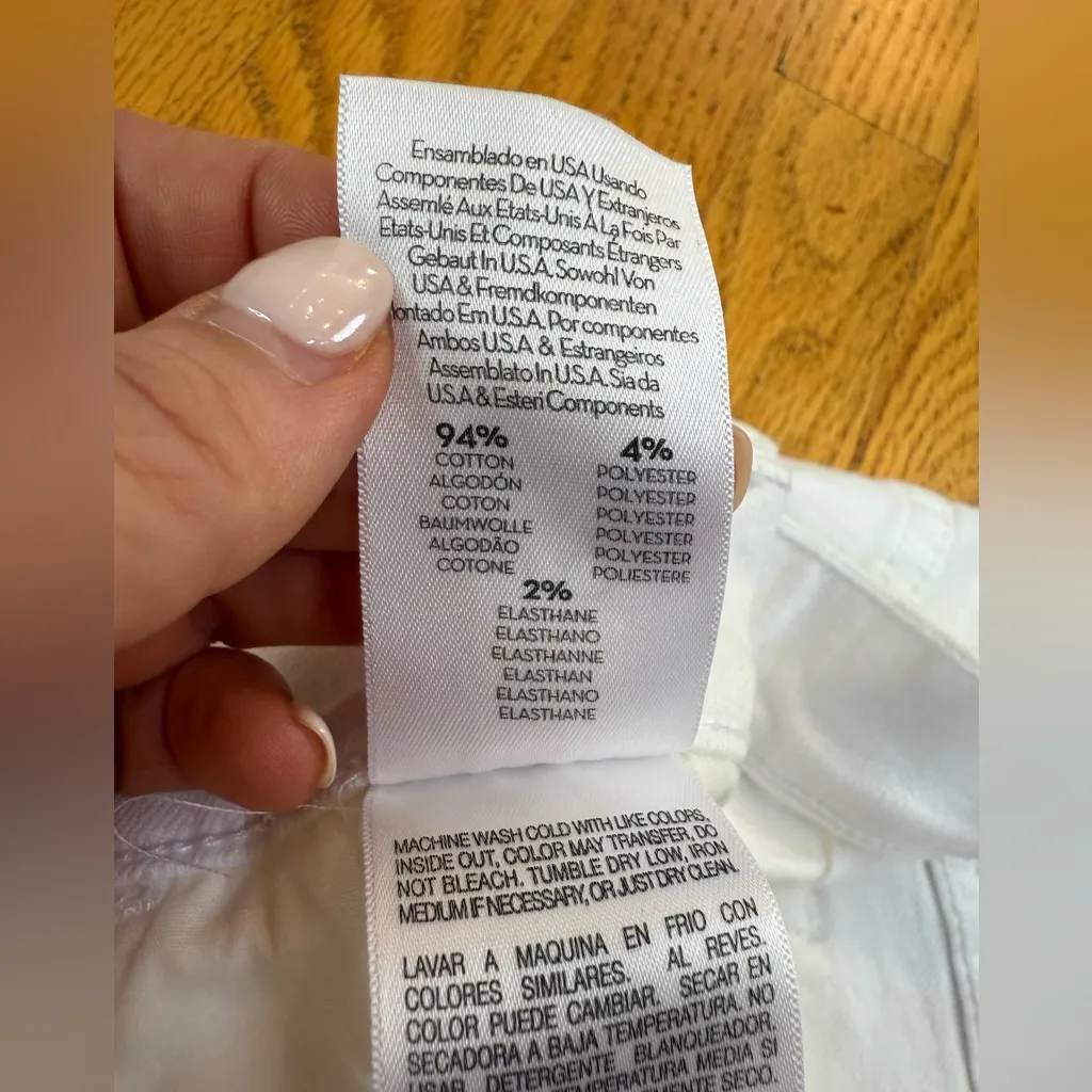 MOTHER The Hustler Ankle Fray Jeans White Fairest of Them All Size 29 - Image 12