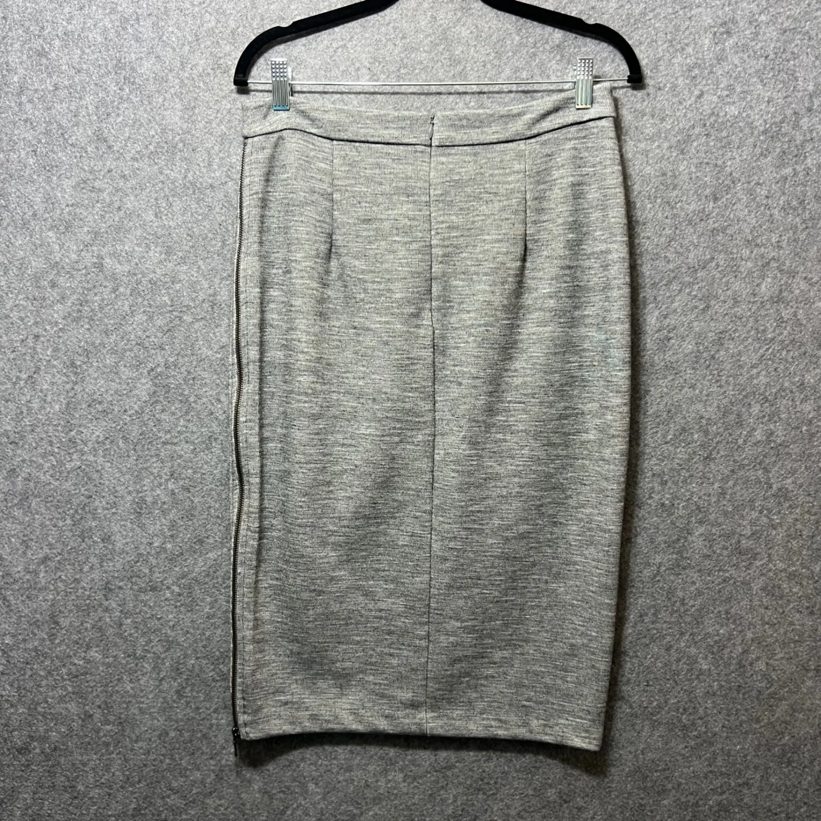 Halogen‎ Gray Sweatshirt Pencil Skirt Size 10 Soft Knit Casual Lounge Stretch - Image 10
