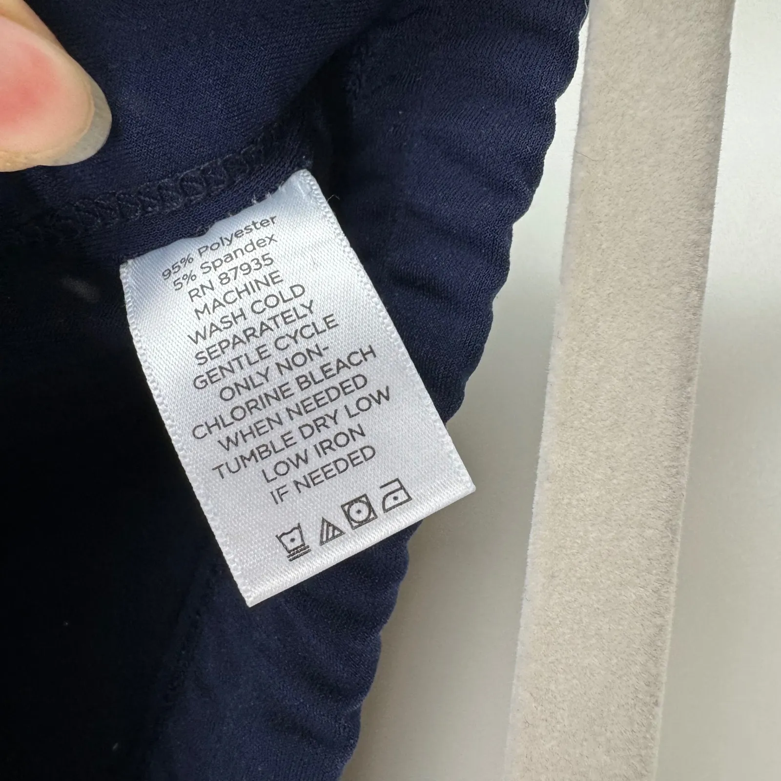 Susan Graver Mini Skirt 2X Navy Blue Liquid Knit Stretch Pull On Elastic Waist - Image 5