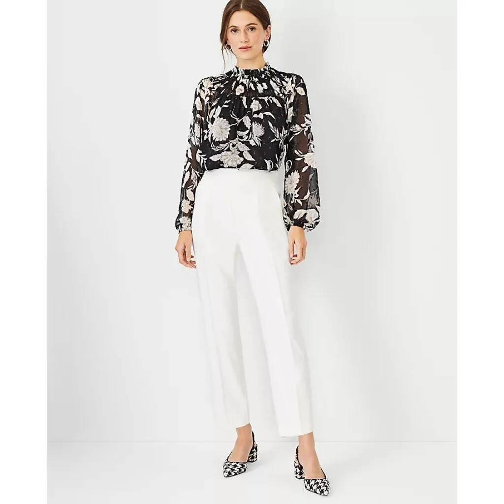 NWT Ann Taylor Womens Petite Size Small SP White Eva Easy Ankle Dress Pant NEW - Image 3