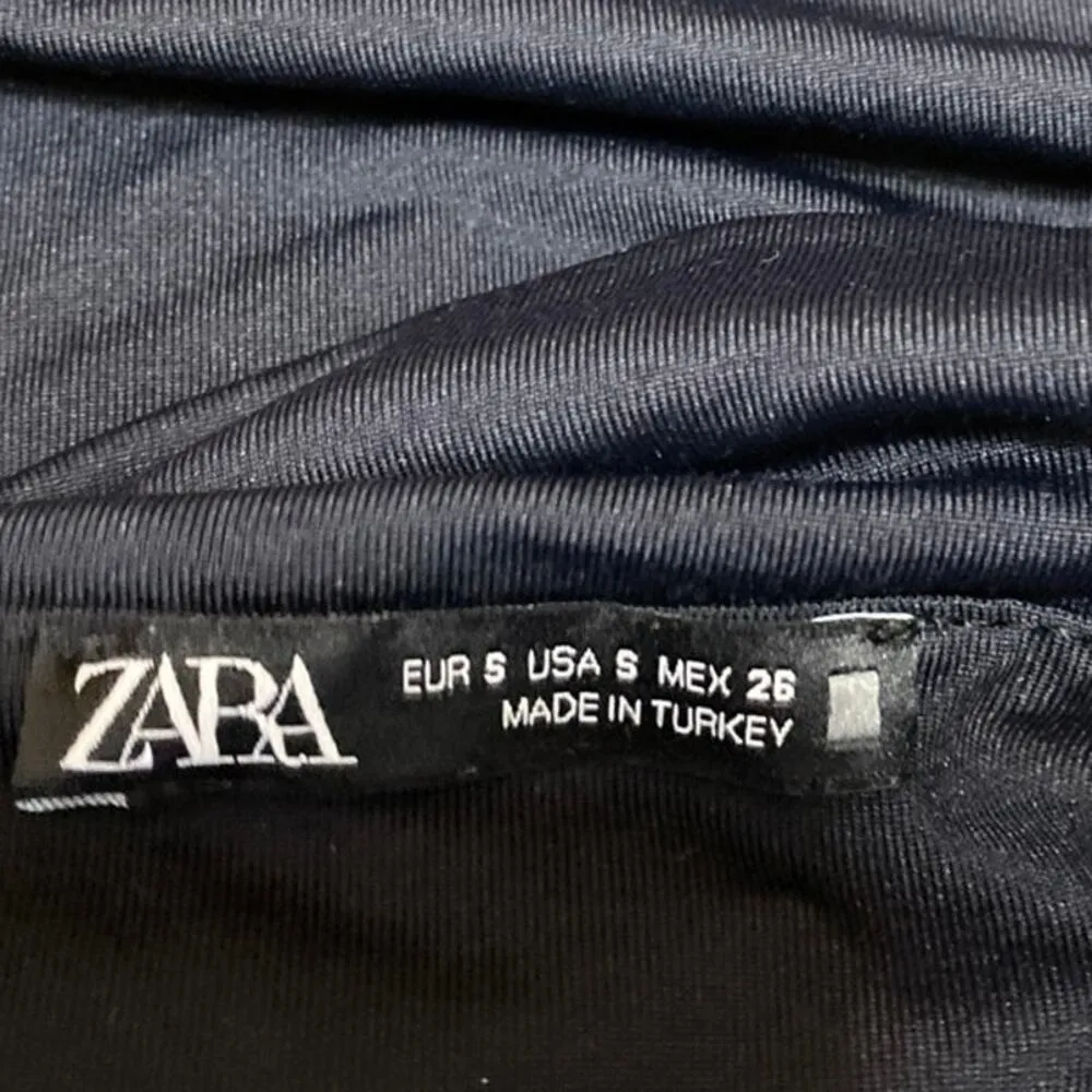 Zara Women's Black Silky Satin Sleeveless Cami Camisole Crop Tank Top Size S - Image 3