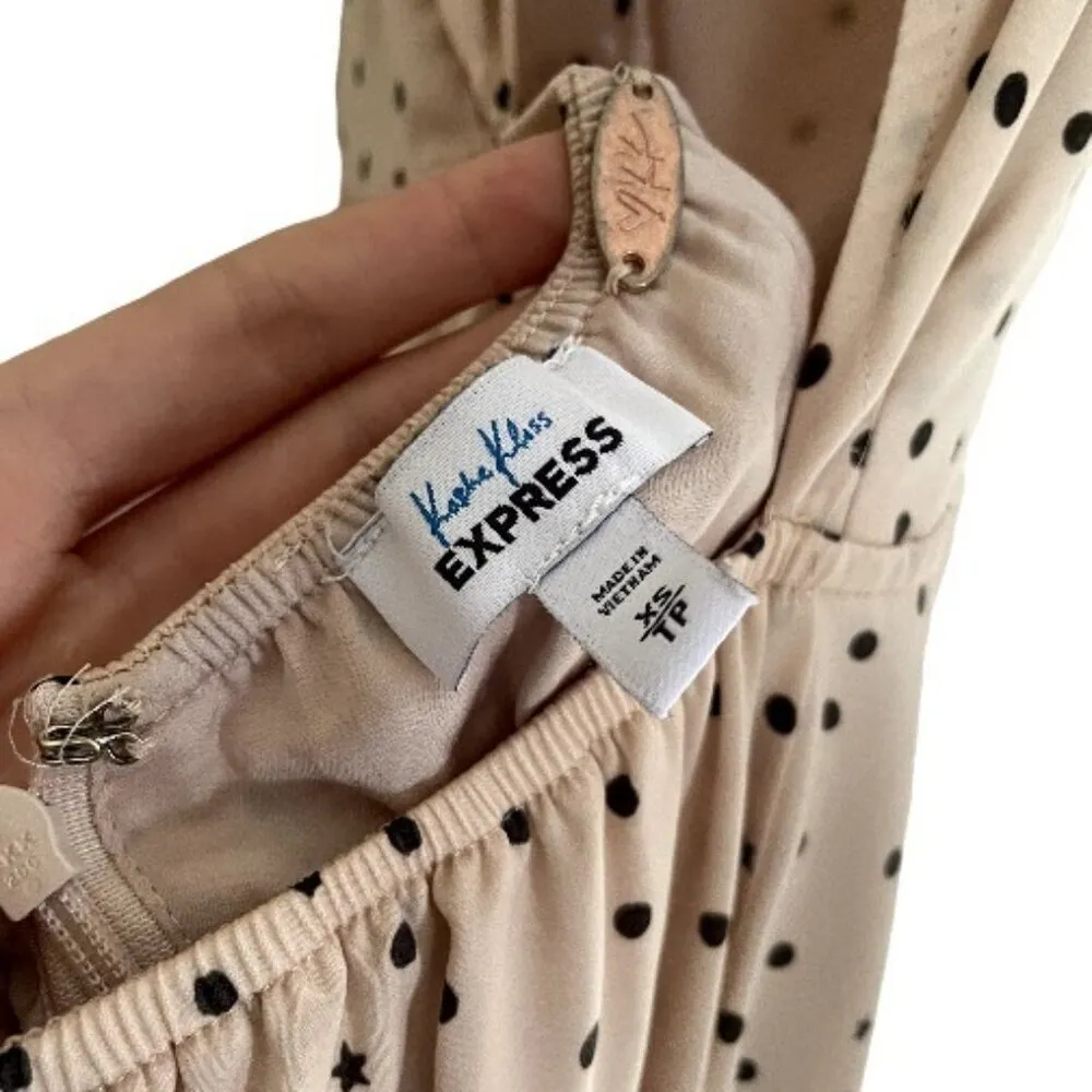 Koshe Klass Express tan beige maxi dress cutout flowy formal style stunning Size XS - Image 4