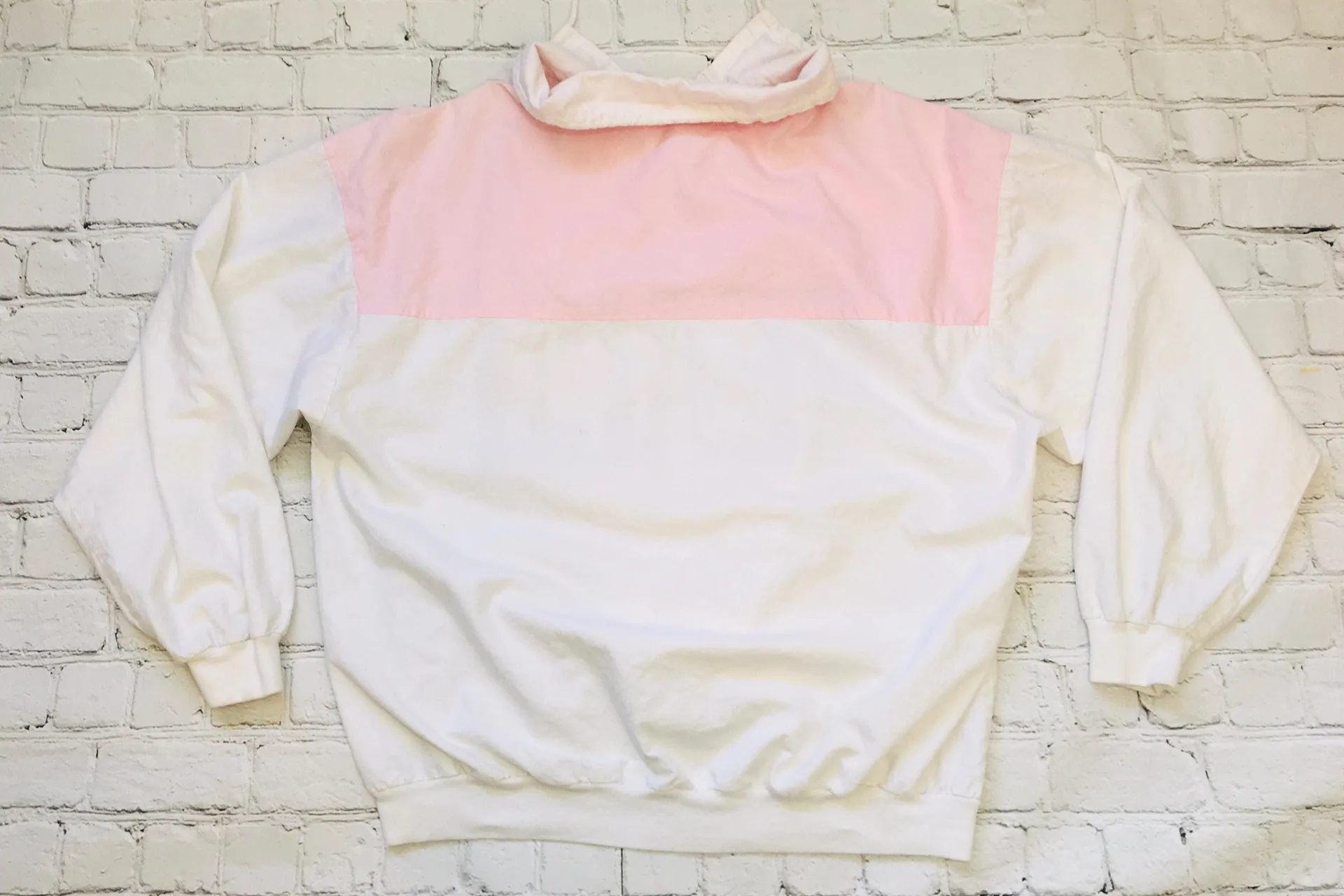 Vintage California Beach 3/4 Zip Pullover White Size L - Image 7