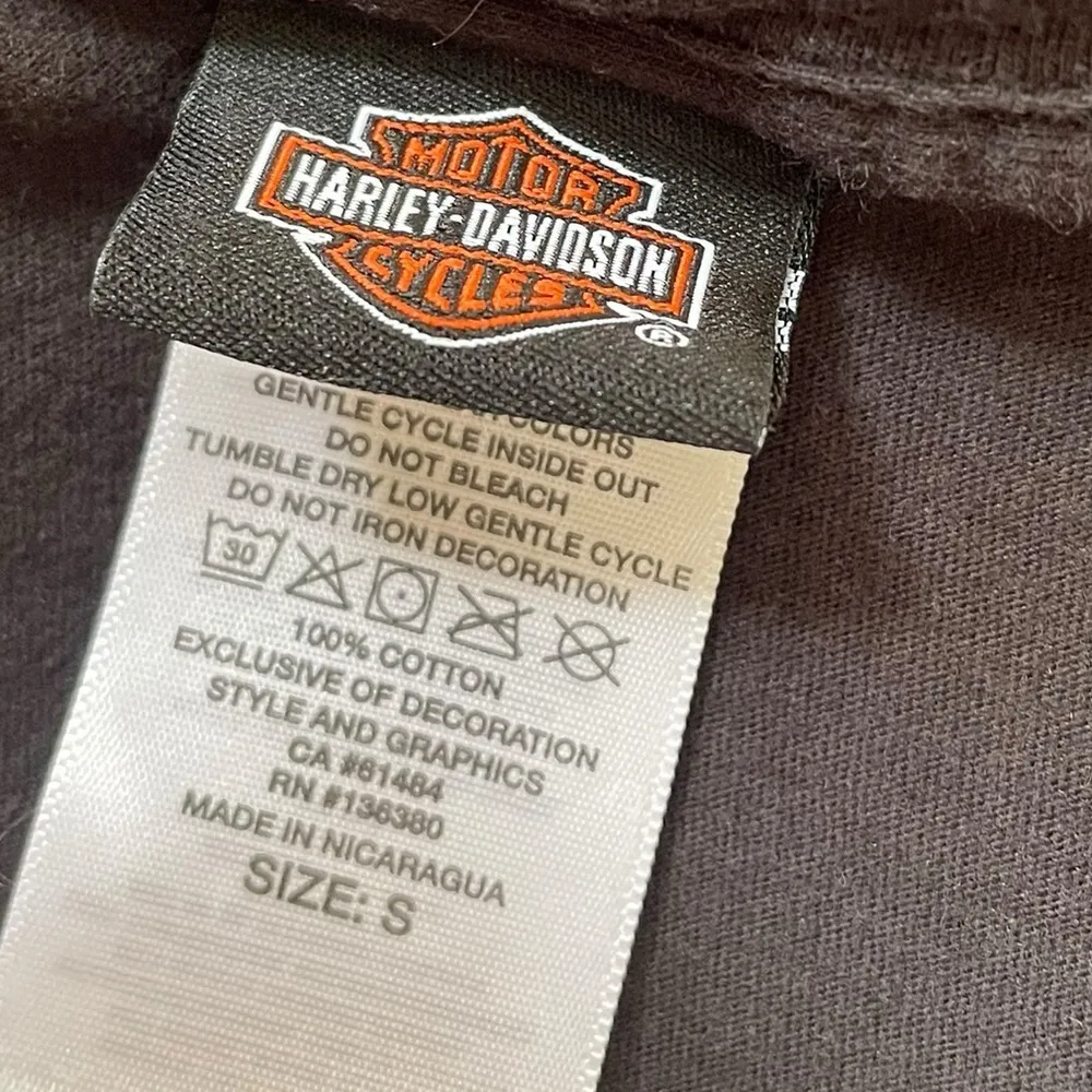 Harley Davidson Black Widow Florida Mermaid Graphic Moto Biker Grunge Tee Shirt - Image 6