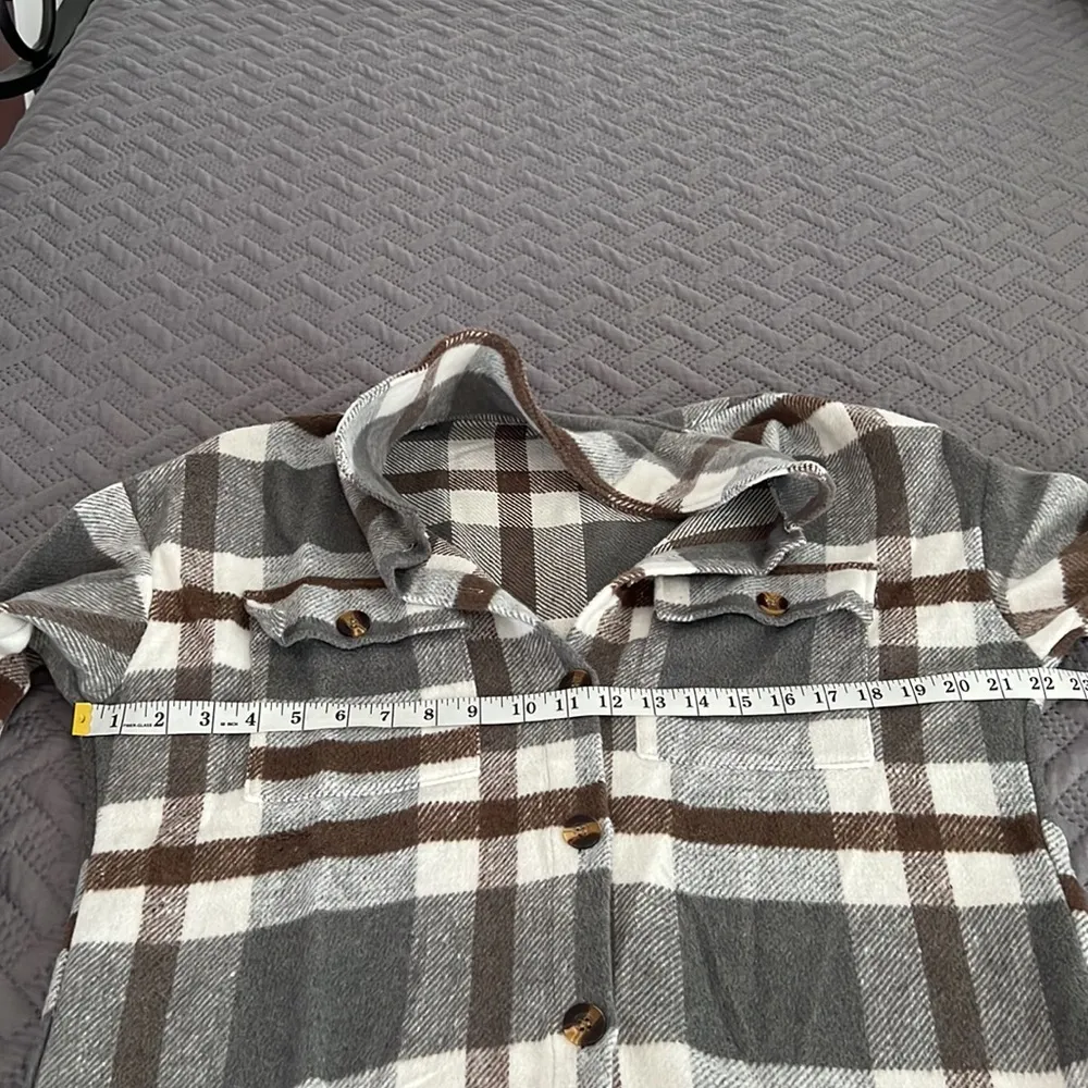 Super soft button down flannel shirt size M Brown Size M - Image 5