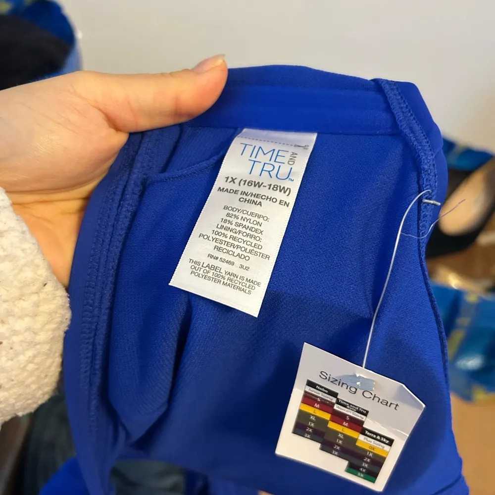 Nwt Time and Tru Royal Blue Bikini Top - Image 3