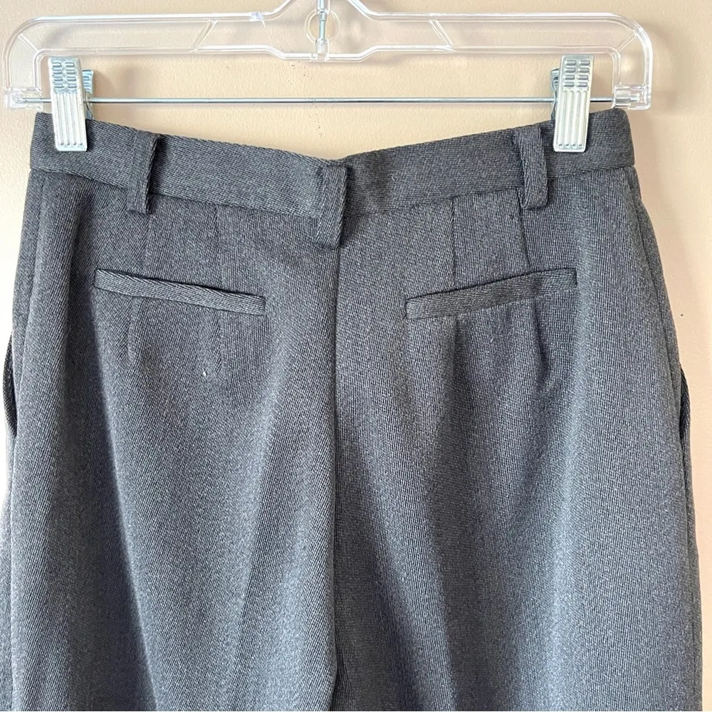 ANN TAYLOR | Charcoal Gray Wool Blend Straight Leg Trousers Sz 4 - Image 5