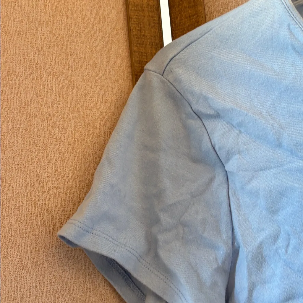 Coldwater Creek Croft and Barrow Light Blue Short Sleeve Tee xl - Image 3