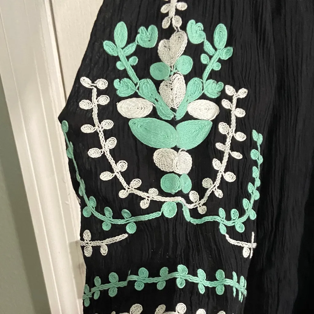 Umgee Black Gathered Dress - Image 3