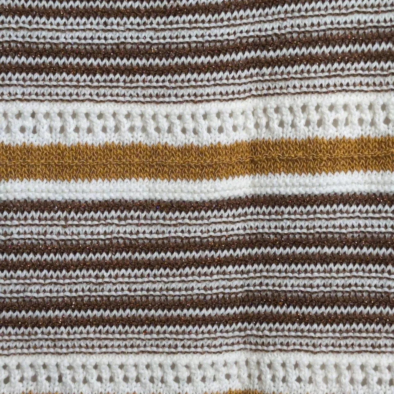 House of Harlow Striped Brown Beige Knit Sleeveless V - Image 2