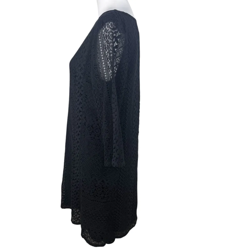 NWT Michael Stars Kaylay Lace Panel Black Dress Size Large - Image 8