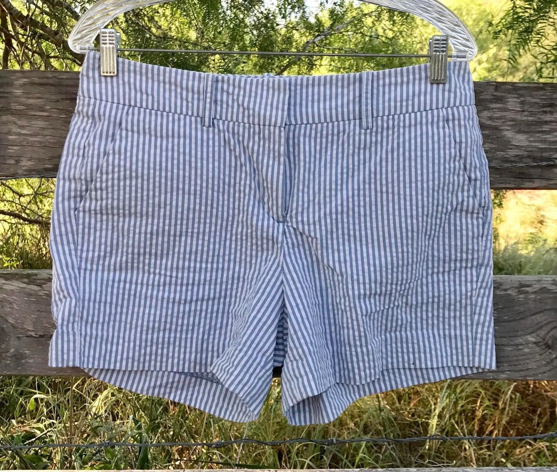 blue and white striped shorts - Image 5