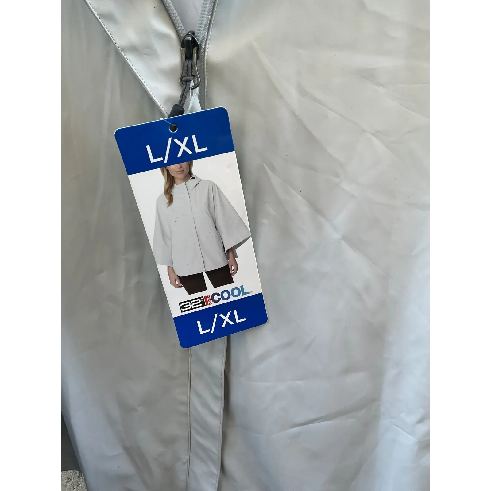 32 Degrees Cool Women Lightweight Hooded Poncho Jacket Rain Outerwear L XL - Image 5