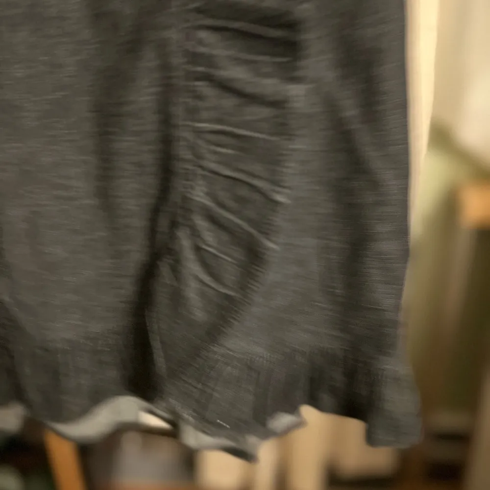 LANE BRYANT Y2K Black Denim Skirt With Faux Buttons and Ruffles Size 20 - Image 3